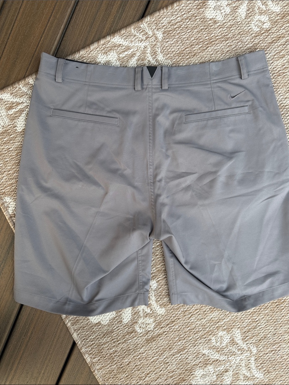 Nike Men's Light Gray Flat-Front Shorts - Picture 3 of 3